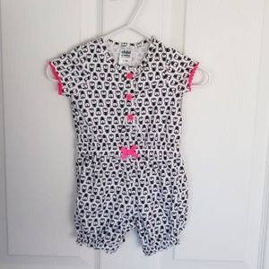 Adorable Short Sleeve Owl Romper